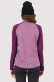 Womens Icon Raglan Varsity Wine/Mauve