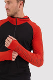 Mens Temple Tech Hood CAMO AND RETRO RED