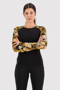 Womens Bella Tech LS Floral Camo/Black