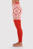 Womens Cascade Merino Flex 200 Legging  RED-CAMO COLORS