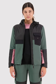 Womens Decade Mid Hoody 23 SAGE/BLACK