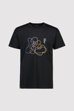 Icon T Shirt Black Art Lines