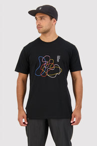 Icon T Shirt Black Art Lines