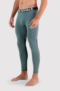 Mens Olympus Legging Logo Burnt Sage/Black
