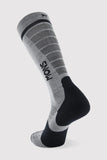 Unisex Pro Lite Merino Snow Sock GRAY MARL AND RETRO RED COLORS