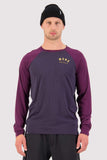 Mens Icon Raglan Varsity Wine/9iron