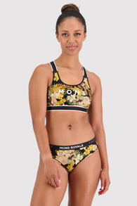 Womens Stella X-Back Bra Logo Floral Camo
